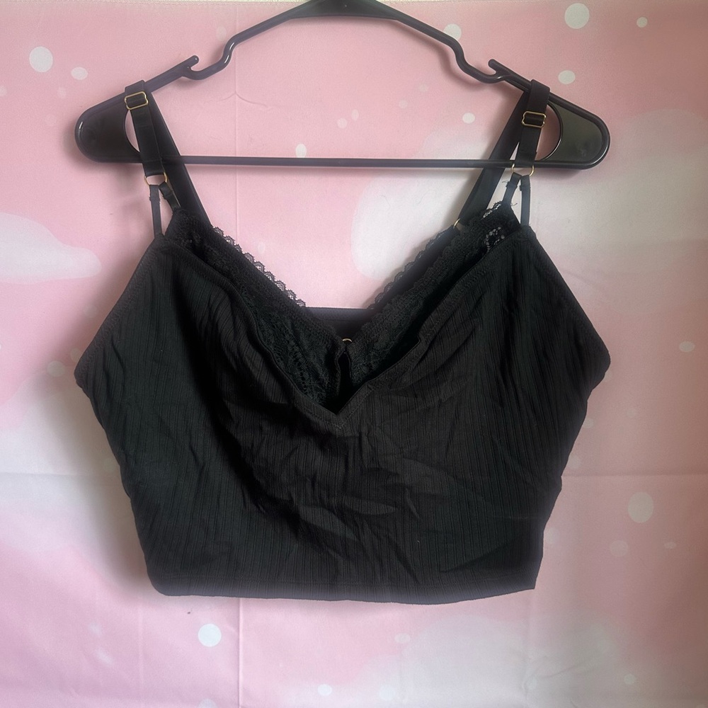 Aerie Ribbed Lace Bra Top